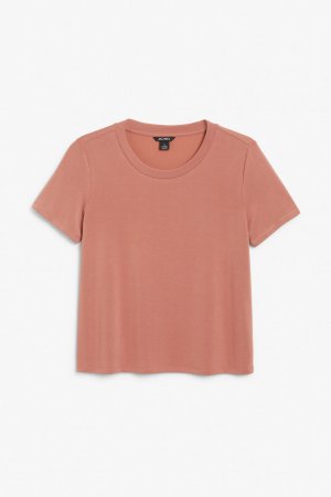 Мягкая футболка , темно-розовый Monki