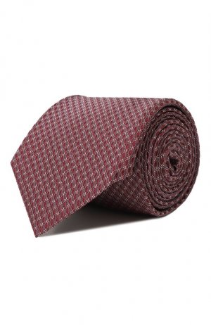 Шелковый галстук Corneliani. Цвет: бордовый