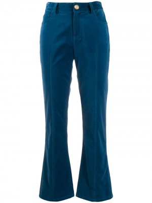 Расклешенные укороченные брюки с эластичным поясом Derek Lam 10 Crosby. Цвет: синий