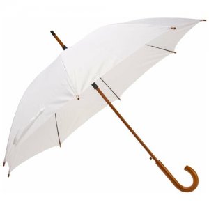 Белый зонт-трость (купол 100 см) NoBrand. Цвет: белый