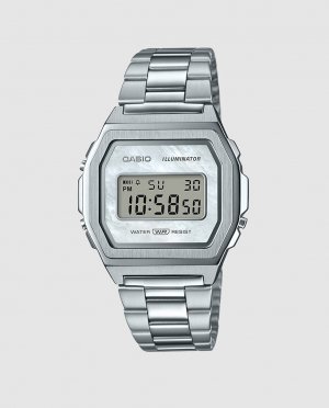 Женские часы A1000D-7EF Винтаж сталь , серебро Casio