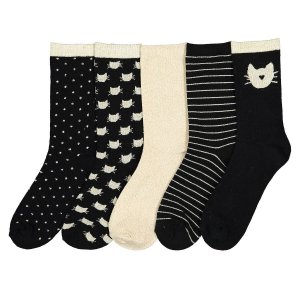 Комплект из 5 пар носков LA REDOUTE COLLECTIONS. Цвет: черный