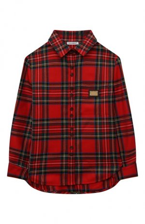 Шерстяная рубашка Dolce & Gabbana. Цвет: красный