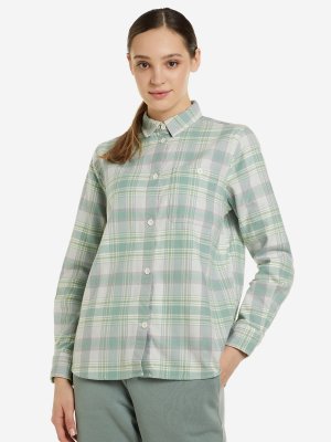 Рубашка женская Cotton Flannel Shirt, Зеленый Peak Performance. Цвет: зеленый
