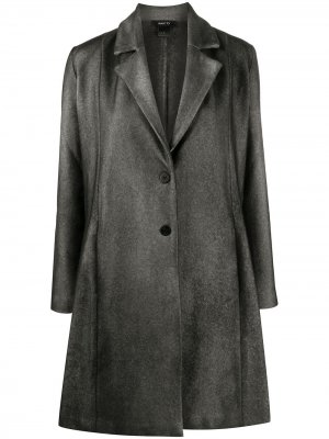 Однобортное пальто строгого кроя Avant Toi. Цвет: серый