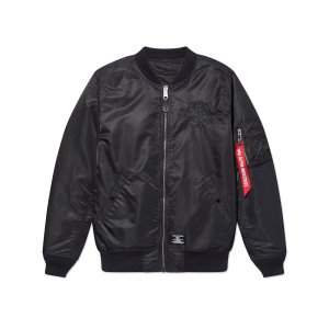 Мужская куртка L-2B II Flight Jacket Alpha Industries. Цвет: черный