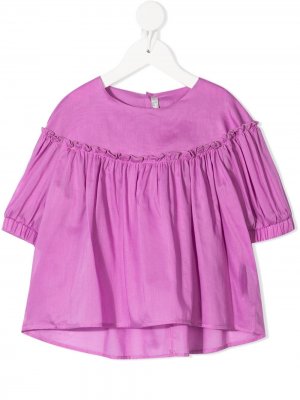 Блузка со сборками Il Gufo. Цвет: розовый