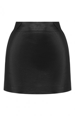 Кожаная юбка Saint Laurent. Цвет: черный