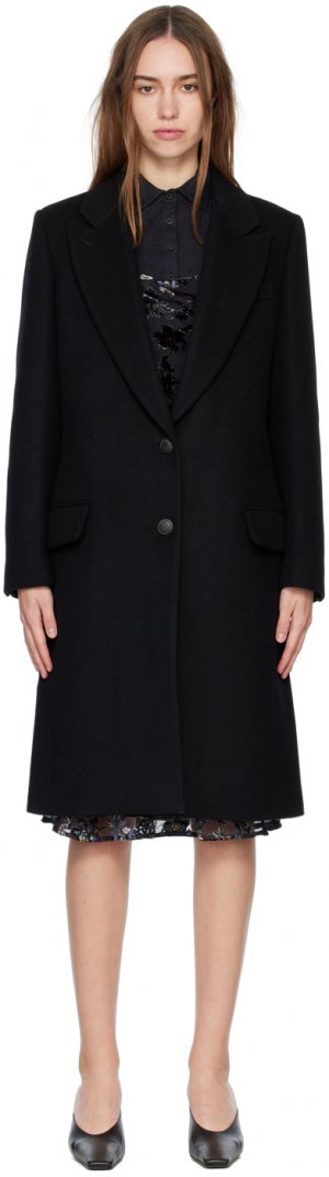 Черное шерстяное пальто rag & bone