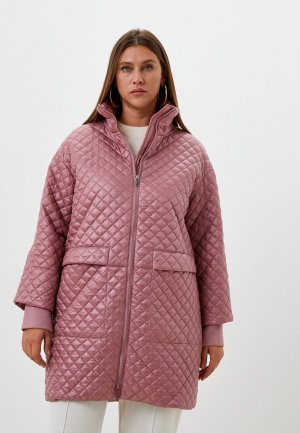 Куртка утепленная Le Monique. Цвет: розовый