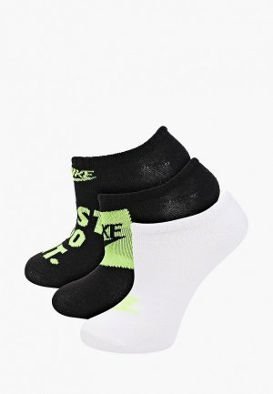 Носки 3 пары Nike Y NK EVERYDAY LTWT NS 3PR - HB. Цвет: разноцветный