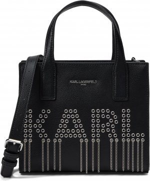 Маленькая сумка-тоут в стиле модерн , цвет Black/Stud Signature Karl Lagerfeld Paris