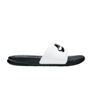 Сандалии унисекс Benassi Slides White Black-Black 343880-100 Nike