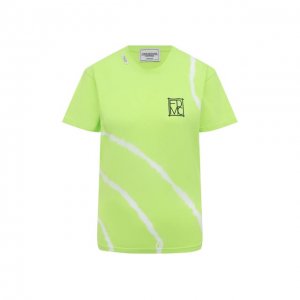 Хлопковая футболка Forte Dei Marmi Couture. Цвет: зелёный