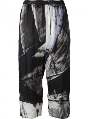 Укороченные брюки с абстрактным принтом Ilaria Nistri. Цвет: чёрный