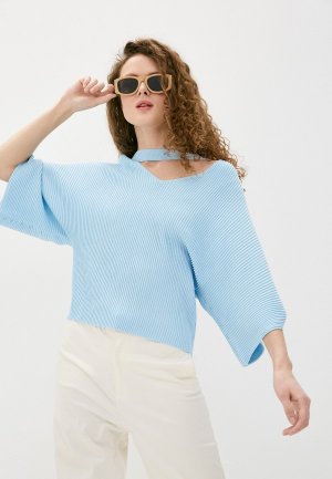 Пуловер Silvian Heach. Цвет: голубой