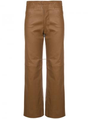 Укороченные брюки Apiece Apart. Цвет: коричневый