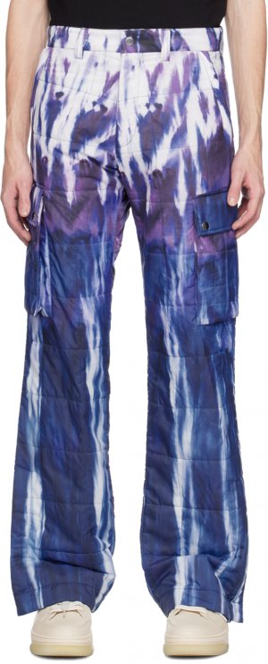 Пурпурные брюки карго с принтом тай-дай AMIRI