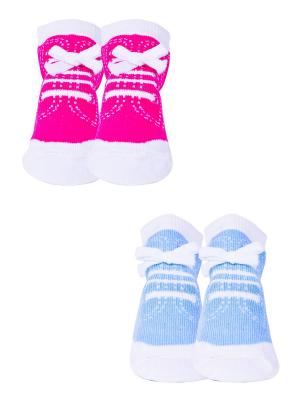 Носки, 2 пары Malerba. Цвет: голубой, розовый