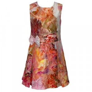 Платье , размер 104, розовый Lilax. Цвет: розовый/персиковый