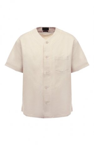 Рубашка из хлопка и льна RTA. Цвет: кремовый