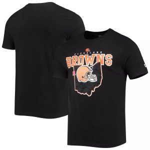 Мужская черная футболка Cleveland Browns Local Pack New Era