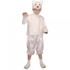 Карнавальный костюм детский Медведь Умка (122) Elite CLASSIC. Цвет: белый/белая
