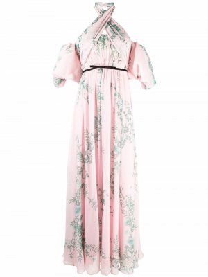 Botanical-print off-shoulder dress Giambattista Valli. Цвет: розовый