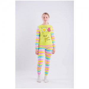 Пижама для девочки Світанак, салатовый,146,152-72 Свiтанак. Цвет: желтый/зеленый