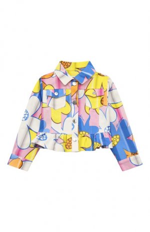 Джинсовая куртка Moschino. Цвет: разноцветный