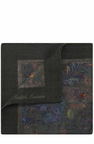 Платок из смеси кашемира и шерсти Ralph Lauren. Цвет: зелёный