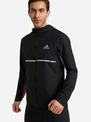 Ветровка мужская  Run, Черный, размер 48-50 adidas. Цвет: черный