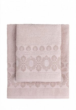Комплект полотенец Mia Cara махровых 50х90 и 70х140 Элис. Цвет: розовый