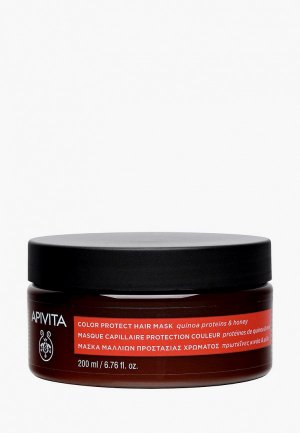 Маска для волос Apivita с протеинами киноа и медом окрашенных волос, 200 мл. Цвет: белый