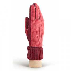 Перчатки Gru зимние, натуральная замша, утепленные, подкладка, размер XS, красный Modo. Цвет: красный/red