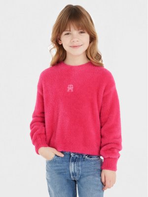 Пуловер свободного кроя, розовый Tommy Hilfiger