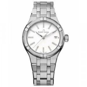 Наручные часы AI1106-SS002-150-1, белый, серебряный Maurice Lacroix. Цвет: белый/серебристый