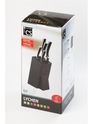 Набор ножей серии LYCHEN, 6 предметов Koch Systeme. Цвет: черный, серебристый