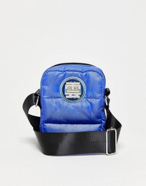 Синяя сумка через плечо с нашивкой ASOS DESIGN - MBLUE