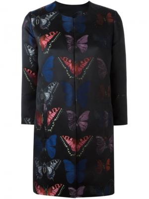 Пальто с бабочками Philipp Plein. Цвет: чёрный