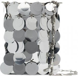Сумка Sparkle Silver Shoulder Bag Silver, серебряный Paco Rabanne