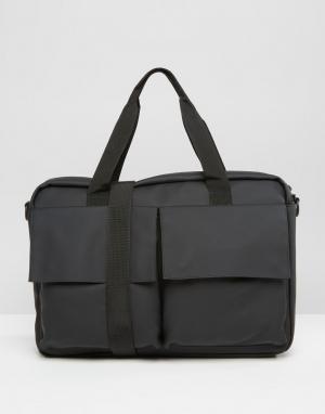 Черная сумка-портфель Pace Rains. Цвет: черный