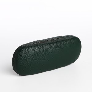 Футляр для очков 16*6*3,8 см, хлопушка, зеленый No brand