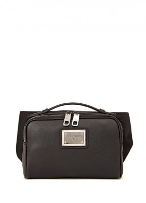 Черная мужская поясная сумка с логотипом Dolce&Gabbana