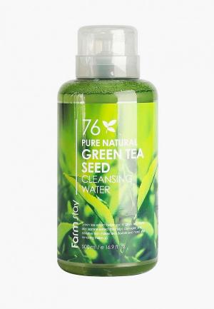 Мицеллярная вода Farm Stay с экстрактом зеленого чая, 500 мл. Цвет: зеленый