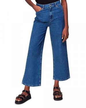 Укороченные широкие джинсы из хлопка денима , цвет Blue Whistles