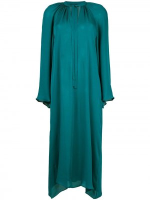 Расклешенное платье с длинными рукавами VOZ. Цвет: зеленый