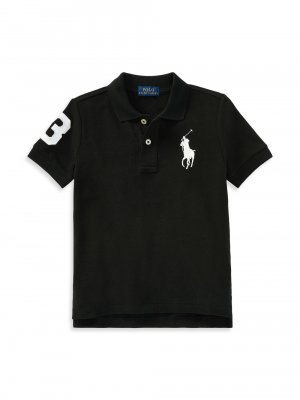 Хлопковая сетчатая рубашка-поло Big Pony , черный Polo Ralph Lauren
