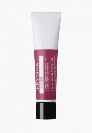 Тинт для губ Krygina Cosmetics тёмно-лиловый, матовый, кремовые румяна, тени жидкие век Tinter Azalea, 8.5 мл. Цвет: розовый