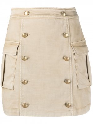 Мини-юбка с карманами карго Pinko. Цвет: нейтральные цвета